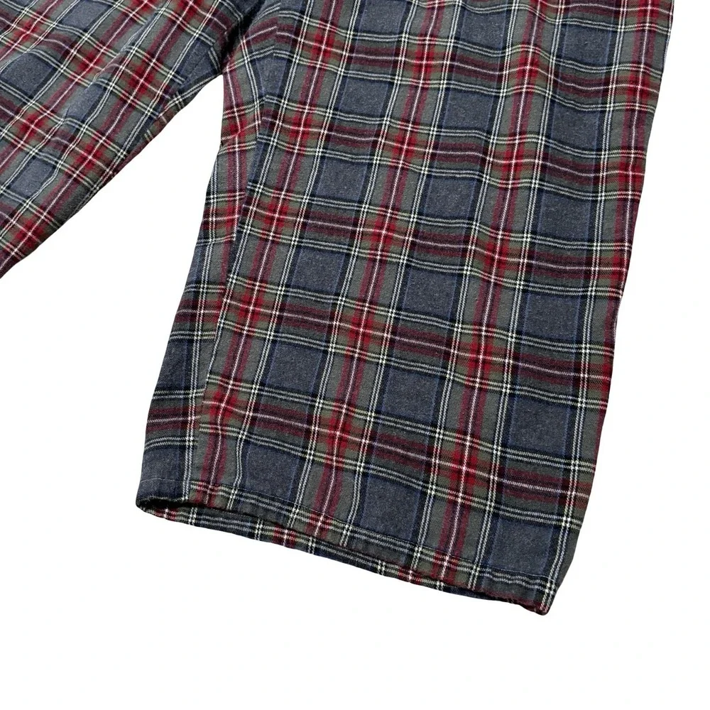 LL Bean Men's Flannel Pajama Set Top & Bottom (Cropped) 100% Cotton Size Large